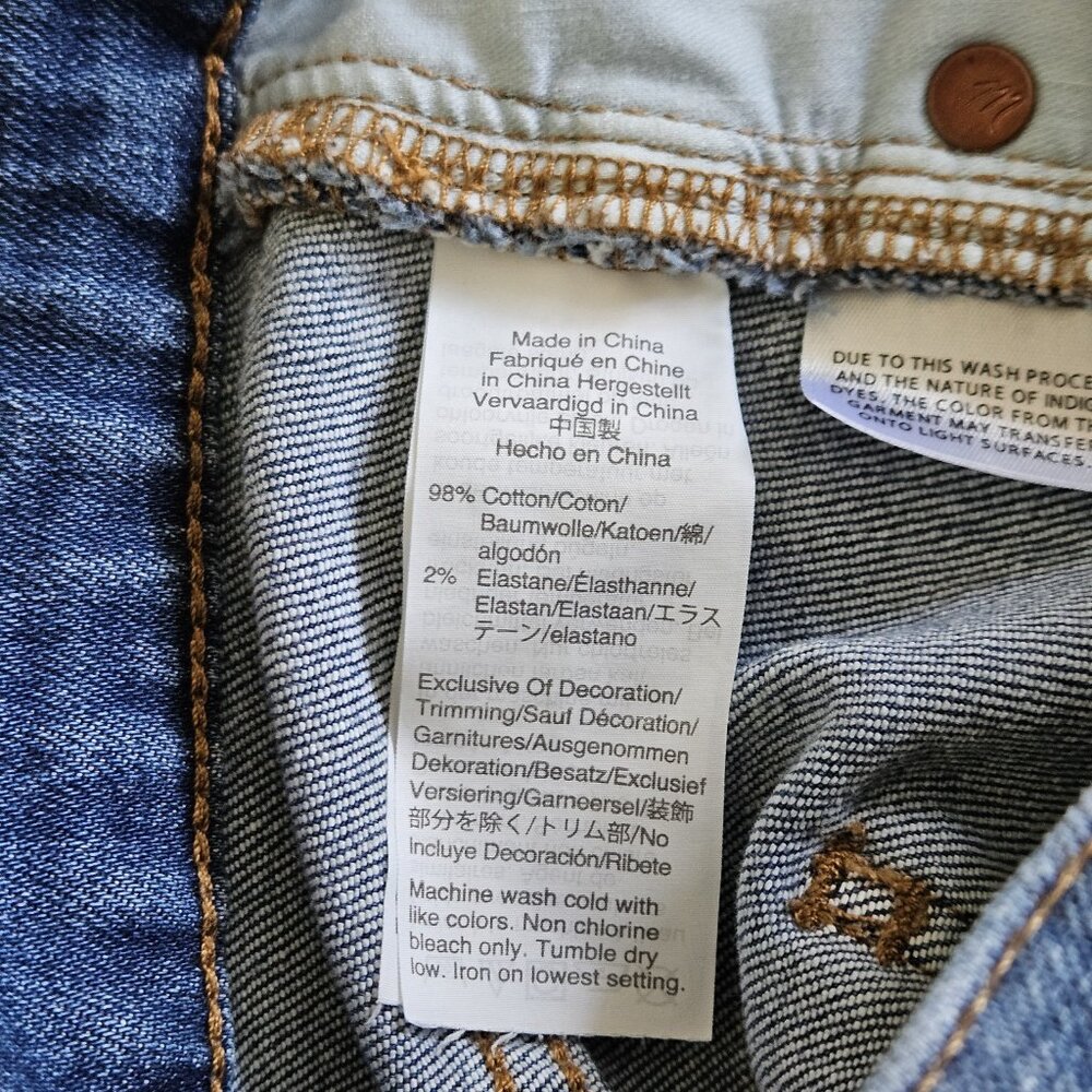 Madewell Jeans Womens 34 Blue Denim The Perfect Vintage Crop Jean Stretch Grunge - Picture 13 of 16
